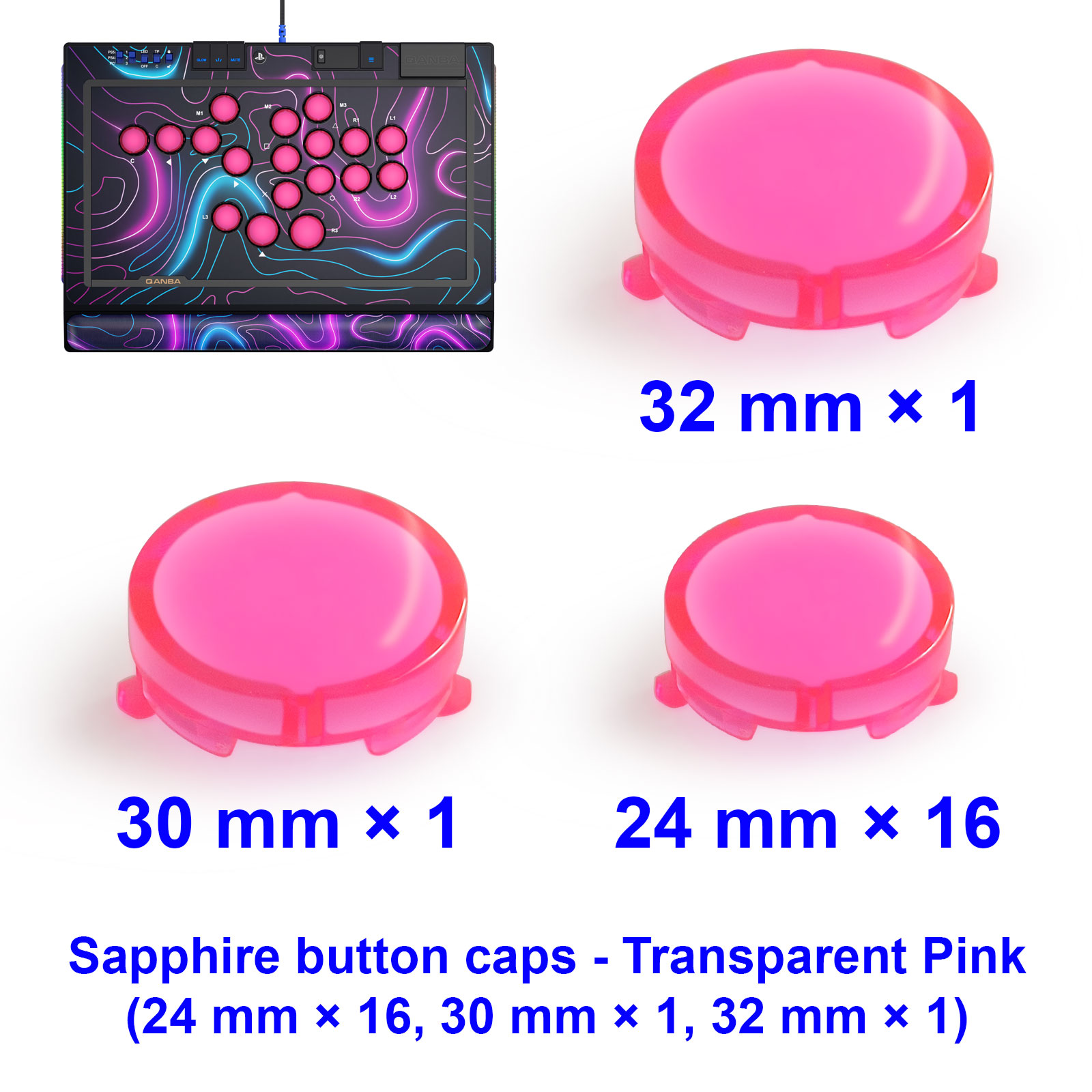 QANBA SAPPHIRE S1 Button Cap A - огляд і ціна Joystick Arcade Parts